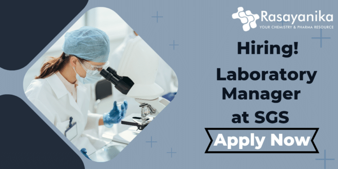 Laboratory Manager for BE/B.Tech at SGS