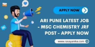 ARI Pune Latest Job - MSc Chemistry JRF Post - Apply Now