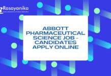 Abbott Pharmaceutical Science Job - Candidates Apply Online