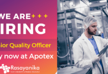 Bpharm job as Quality officer