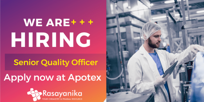 Bpharm job as Quality officer