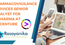 Pharmacovigilance Services Senior Analyst for B Pharma at Accenture