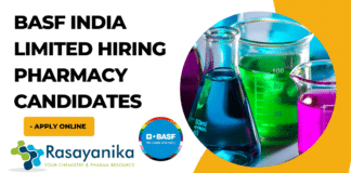 BASF India Limited Hiring Pharmacy candidates - Apply Online