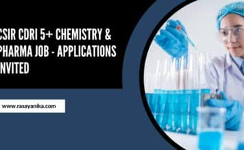 CSIR CDRI 5+ Chemistry & Pharma Job - Applications Invited