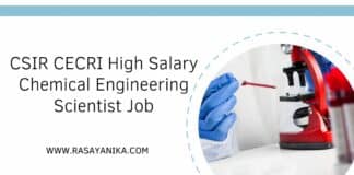 CSIR CECRI High Salary Chemical Engineering Scientist Job