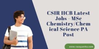 CSIR IICB Latest Jobs - MSc Chemistry/Chemical Science PA Post
