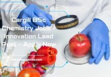 Cargill BSc Chemistry Jobs - Innovation Lead Post - Apply Now