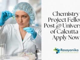 Chemistry Project Fellow Post @ University of Calcutta - Apply Now