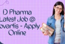 D Pharma Latest Job @ Novartis - Apply Online