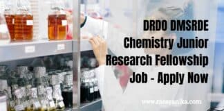 DRDO DMSRDE Chemistry Junior Research Fellowship Job - Apply Now