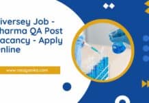 Diversey Job - Pharma QA Post Vacancy - Apply Online