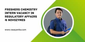 Freshers Chemistry Intern Vacancy in Regulatory Affairs @ Novozymes