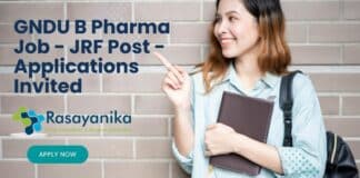GNDU B Pharma Job - JRF Post - Applications Invited