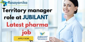 Territory manager role at JUBILANT