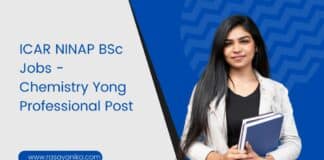 ICAR NINAP BSc Jobs - Chemistry Yong Professional Post