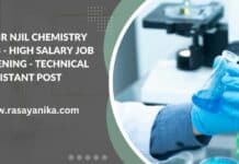 ICMR NJIL Chemistry Job - High Salary Job Opening - Technical Assistant Post