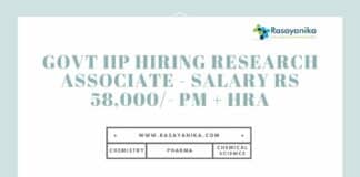 IIP Hiring Research Associate - Salary Rs 58,000/- pm + HRA