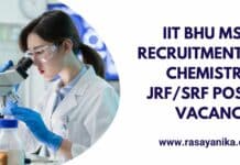 IIT BHU MSc Recruitment - Chemistry JRF/SRF Post Vacancy