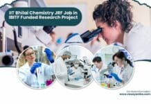 IIT Bhilai Chemistry JRF Job in IBITF Funded Research Project