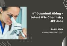 IIT Guwahati Hiring - Latest MSc Chemistry JRF Jobs