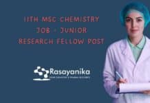 IITH MSc Chemistry Job - Junior Research Fellow Post