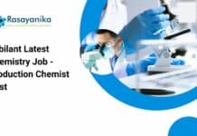 Jubilant Latest Chemistry Job - Production Chemist Post