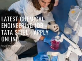 Latest Chemical Engineering Job - Tata Steel - Apply Online