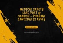 Medical Safety Lead Post @ Sandoz - Pharma Candidates Apply