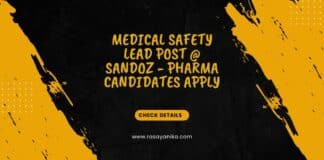 Medical Safety Lead Post @ Sandoz - Pharma Candidates Apply
