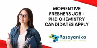 Momentive Freshers Job - PhD Chemistry Candidates Apply