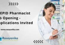 NIEPID Pharmacist Job Opening - Applications Invited