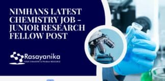 NIMHANS Latest Chemistry Job - Junior Research Fellow Post
