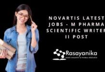 Novartis Latest Jobs - M Pharma Scientific Writer II Post