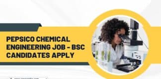 PepsiCo Chemical Engineering Job - BSc Candidates Apply