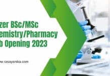 Pfizer BSc/MSc Chemistry/Pharmacy Job Opening 2023