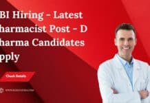 RBI Hiring - Latest Pharmacist Post - D Pharma Candidates Apply