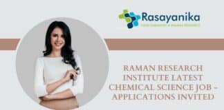 Raman Research Institute Latest Chemical Science Job - Applications Invited