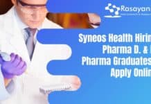 Syneos Health Hiring Pharma D. & M Pharma Graduates - Apply Online