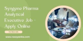 Syngene Pharma Analytical Executive Job - Apply Online