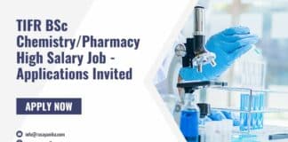 TIFR BSc Chemistry/Pharmacy High Salary Job - Applications Invited
