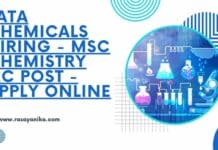 Tata Chemicals Hiring - MSc Chemistry QC Post - Apply Online