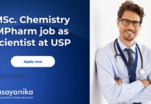 MSc Chemistry MPharm job