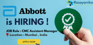 CMC Assistant Manager at Abbott