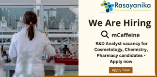 Cosmetology Chemistry Pharmacy Job