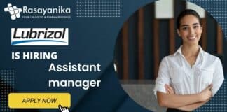 Assistant manager at Lubrizol Corporation