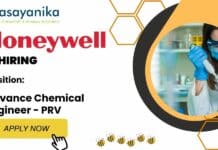 Advance Chemical Engineer At Honeywell