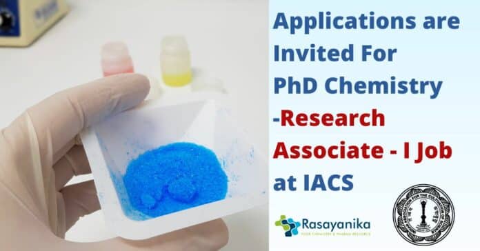 Research Associate-I at IACS