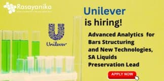 Latest chemistry Job At Unilever