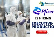 Executive-Production Role at Pfizer