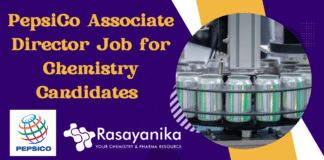 PepsiCo Associate Director Job for Chemistry Candidates